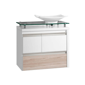 GABINETE PARA BANHEIRO FIMAP 080 AREZZO BRANCO/MAPLE