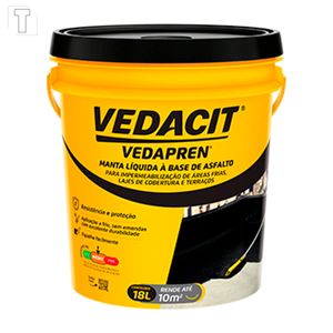 VEDAPREN PRETO 3600 LITROS P/LAJE