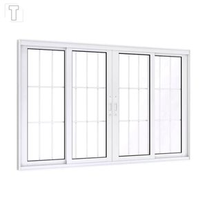 VITRO LUCASA ALUMINIO BRANCO CORRER CENTRAL COM GRADE 100X150X10 4 FOLHAS 9021.0