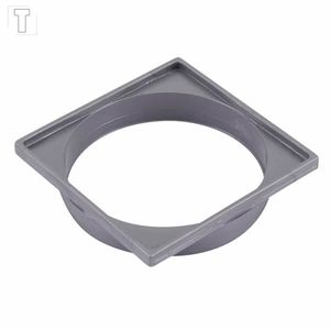 PORTA GRELHA QUADRADA 150MM TIGRE CINZA PRATA