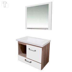 GABINETE PARA BANHEIRO FIMAP 060 CONJUNTO SOLID MAPLE/BRANCO 985.28