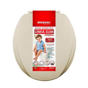 ASSENTO SANITARIO MEBUKI OVAL ALMOFADADO SLIM BISCUIT