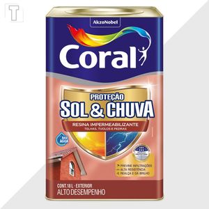 RESINA CORAL IMPERMEABILIZANTE PROTECAO SOL E CHUVA INCOLOR 18L