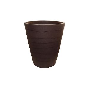 VASO DE PLANTA JAPI ITALIA ONDULATTO REDONDO CAFE 55C JVIOK50