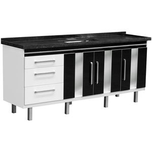 GABINETE LOCATT 2.00MT EVIDENCE BRANCO/PRETO