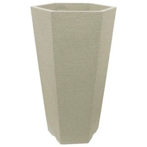 VASO DE PLANTA JAPI CONE HEXAGONAL 66CM CIMENTO JVEHC40