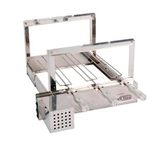 KIT GIRATORIO PARA CHURRASQUEIRA WR STELL INOX 3 ESPETOS BIVOLT 37.4X29X46
