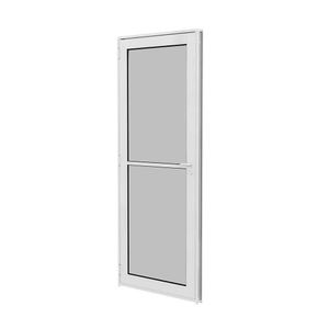 PORTA BRASIL ALUMINIO BRANCO PREMIUM GIRO PANORAMICA D 215X84X5,1 VIDRO TEMPERADO - 12152