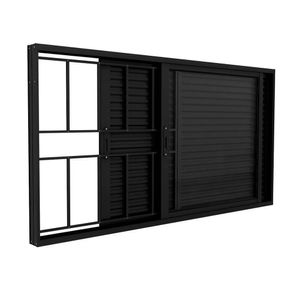 VENEZIANA BRASIL ALUMINIO PRETO PREMIUM 100X120X11 3F COM GRADE - 13748