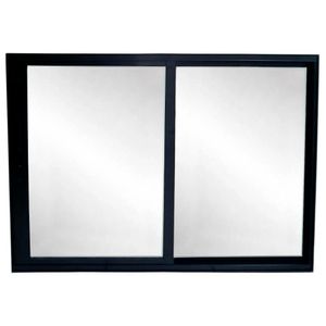 VITRO BRASIL ALUMINIO PRETO CORRER PANORAMICO PREMIUM 100X120X7,2 2FLS S/GRADE VIDRO REFLEX - 14023