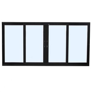 VITRO BRASIL ALUMINIO PRETO CORRER PANORAMICO PREMIUM 100X150X7,02 4FLS SEM GRADE VIDRO INCOLOR - 13669