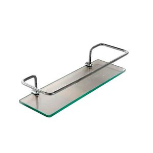 PORTA SHAMPOO BRUEN SIMPLES 30X10 CROMADO VIDRO 6MM
