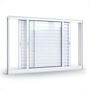 VENEZIANA LUCASA ALUMINIO BRANCO CORRER CENTRAL SEM GRADE 3 FOLHAS 100X150X14 - 9049.0