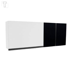 ARMARIO AEREO LOCATT NEW IDEALI 1,20MT BRANCO/NERO