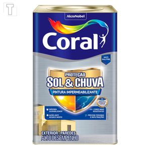TINTA CORAL IMPERMEABILIZANTE PROTECAO SOL E CHUVA BRANCO 18L