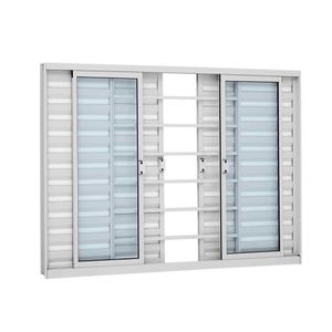 VENEZIANA SASAZAKI ALUMISLIM DE CORRER BRANCA GRADE HORIZONTAL 6 FOLHAS100X150X7.6
