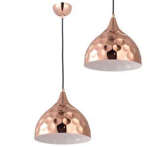 PENDENTE AVANT MARTULUS ACO COBRE BRILHANTE/BRANCO BRILHANTE 280MM PARA 1 LAMPADA E27