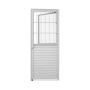 PORTA SASAZAKI ALUMIFIT BRANCA ABRIR COM POSTIGO DIREITA 215X87X3.15