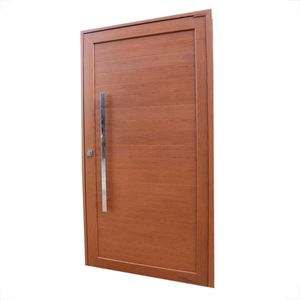 PORTA BRASIL ALUMINIO MADEIRA SUBLIME PIVOTANTE 217X105X4,2 DIR PUXADOR POLIDO P23280