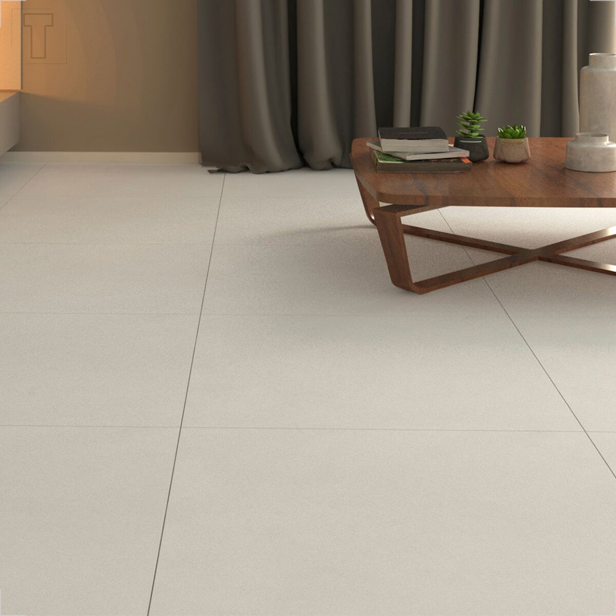 PORCELANATO VILLAGRES 71X71 RETIFICADO NATURAL MONTREAL OFF WHITE