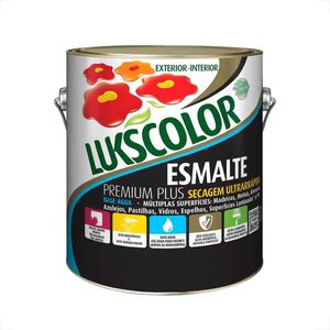 TINTA ESMALTE LUKSCOLOR BASE AGUA BRILHANTE 3600ML BRANCO