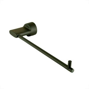 PORTA TOALHA KIMETAIS ARGOLA 2020 PLENA BLACK MATTE