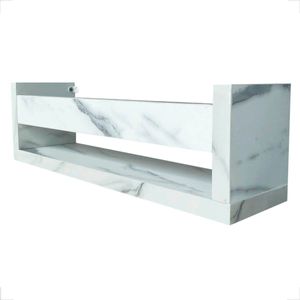 PRATELEIRA MULTIUSO MDF BRANCO MARMORIZADO 10X10X40CM
