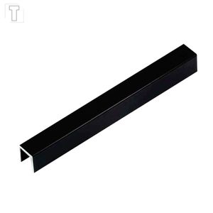 PERFIS VISCARDI 10X10 MM LUXOR BLACK MATTE ALUMINIO ANODIZADO CÓD. 223