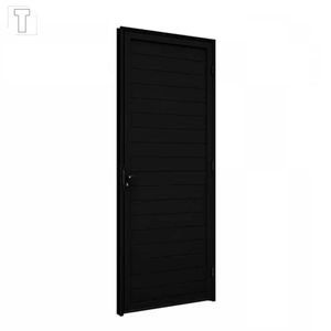 PORTA LUCASA ALUMINIO PRETO DE GIRO LAMBRI COM MAÇANETA ESQUERDA 215X85X7,6 P9073.1