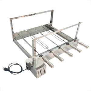 KIT GIRATORIO PARA CHURRASQUEIRA WR STELL INOX 5 ESPETOS MOTOR DIREITO BIVOLT 60X48X29