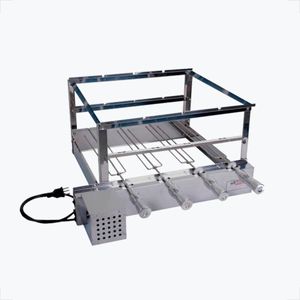 KIT GIRATORIO PARA CHURRASQUEIRA WR INFLUENCE INOX 304 4 ESPETOS BIVOLT 50X40X48,5