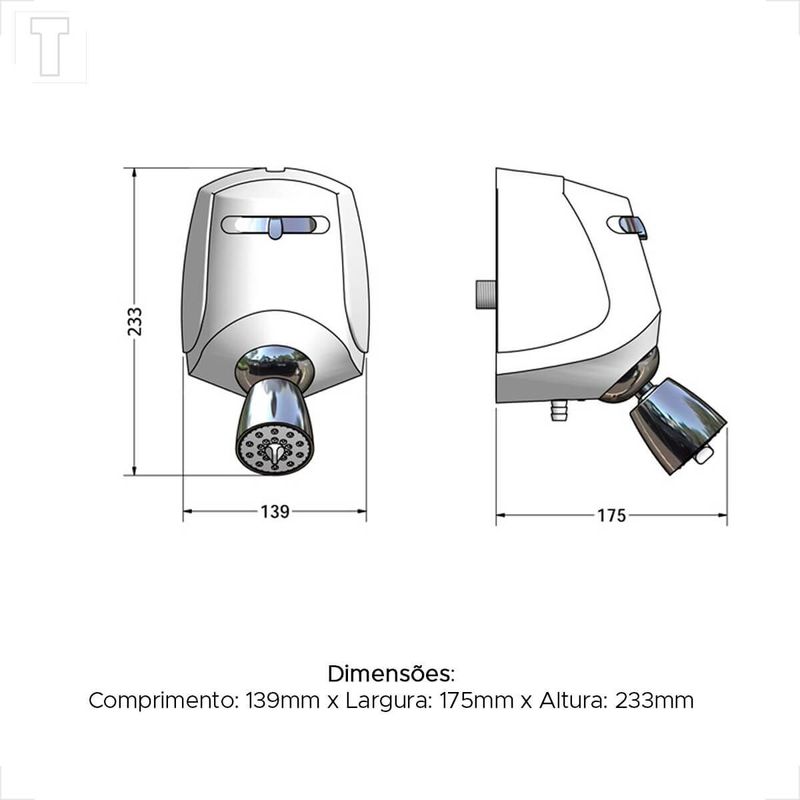 Ducha Relax 220V 5500W, Lorenzetti, 7540115, Branco/Cromado