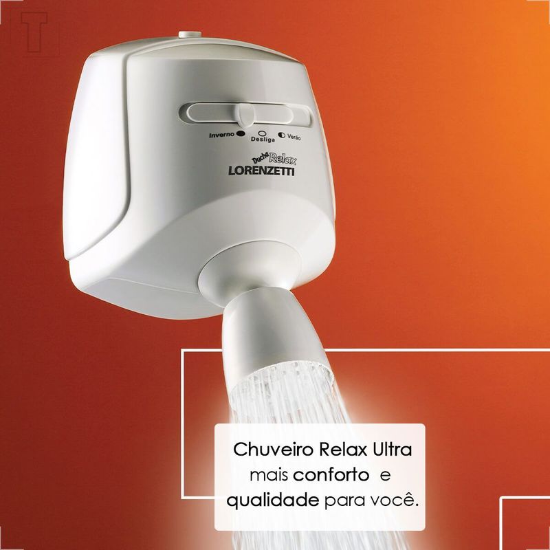 Chuveiro elétrico de parede Lorenzetti Relax Ultra Relax branco