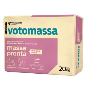 ARGAMASSA VOTOMASSA MASSA PRONTA ASSENTAMENTO 20K CINZA