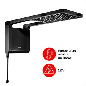 CHUVEIRO LORENZETTI ACQUA STORM ULTRA PRETO 220V 7800W
