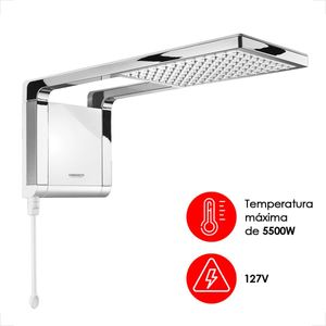 CHUVEIRO LORENZETTI ACQUA STORM ULTRA BRANCO/CROMADO 127V 5500W
