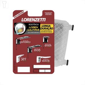 RESISTENCIA DUCHA LORENZETTI ACQUA STORM/STAR/DUO/JET/WAVE 220V 7800W
