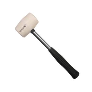 MARTELO BORRACHA 60MM BRANCO WORKER COM CABO DE AÇO TUBOLAR