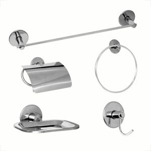 KIT ACESSORIOS JAPI SILVER 5PC CROMADO
