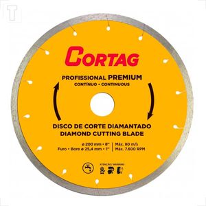 DISCO CORTAG ZAPP 200/1250 DIAMANTADO CONTINUO PROFISSIONAL PREMIUM AMARELO