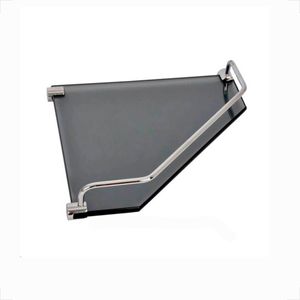 PORTA SHAMPOO DE VIDRO VILDREX DE CANTO HASTE FUME PS76