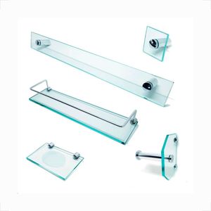 KIT ACESSORIOS VILDREX 5PC VIDRO INCOLOR LUXO RETO