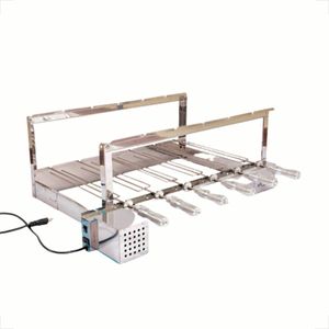 KIT GIRATORIO PARA CHURRASQUEIRA WR STELL INOX 6 ESPETOS BIVOLT 72X29X46.5  ESQ