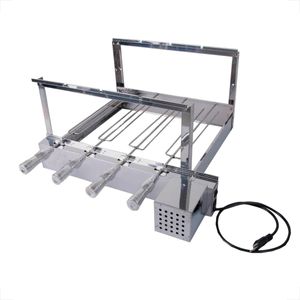 KIT GIRATORIO PARA CHURRASQUEIRA WR STELL INOX 4 ESPETOS MOTOR ESQUERDO BIVOLT 50X48X29