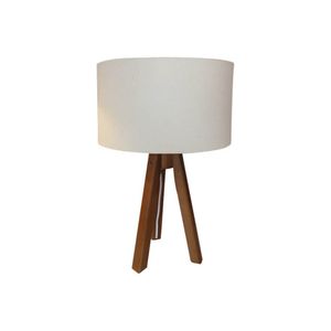 ABAJUR MESA COM CUPULA REDONDA 30CM BEGE