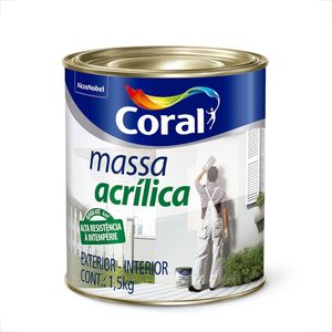 MASSA ACRILICA CORAL 1,5KG BRANCA