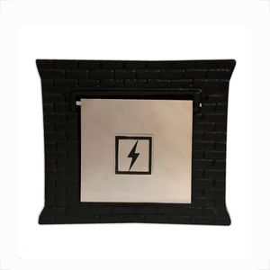 VISOR DE LUZ INOX LUXXONI TIJOLINHO PRETO COM INOX