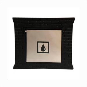 VISOR DE AGUA INOX LUXXONI TIJOLINHO PRETO COM INOX