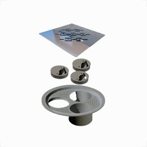GRELHA PARA CAIXA SIFONADA QUADRADA 150MM POLIDA ELLEVE 4025