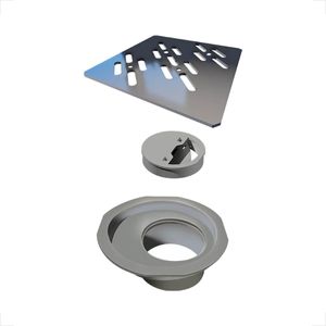 GRELHA PARA CAIXA SIFONADA QUADRADA 100MM POLIDA ELLEVE 4021